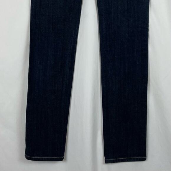 BCBGMaxAzria Dark Wash Mid Rise Dressy Skinny Blue Jeans Size 27 - Picture 7 of 13